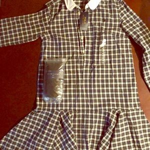 Plaid Polo dress w/ matching polo tights